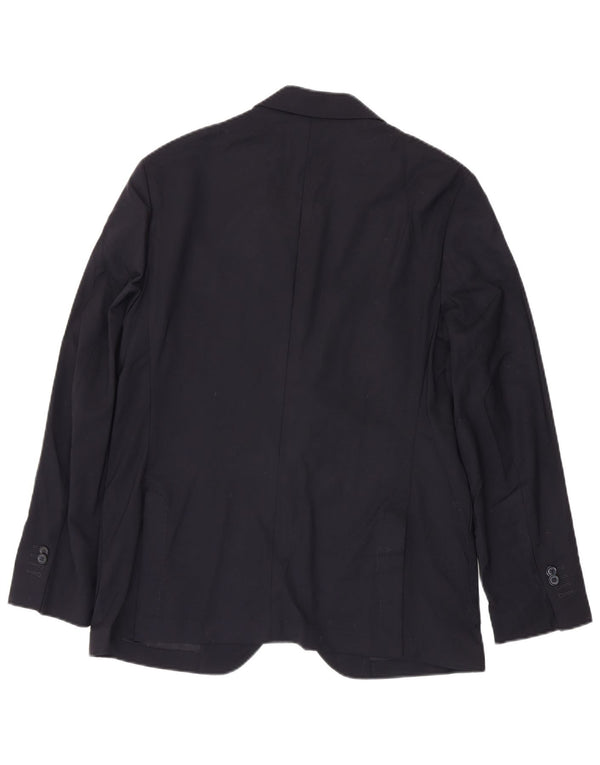 Massimo Dutti Chaqueta Blazer De 2 Botones Para Hombre EU 52 Large Lana Azul Marino