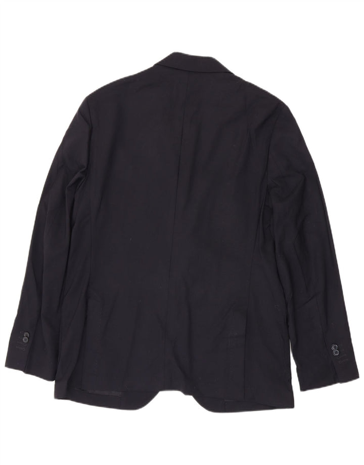 Massimo Dutti Chaqueta Blazer De 2 Botones Para Hombre EU 52 Large Lana Azul Marino