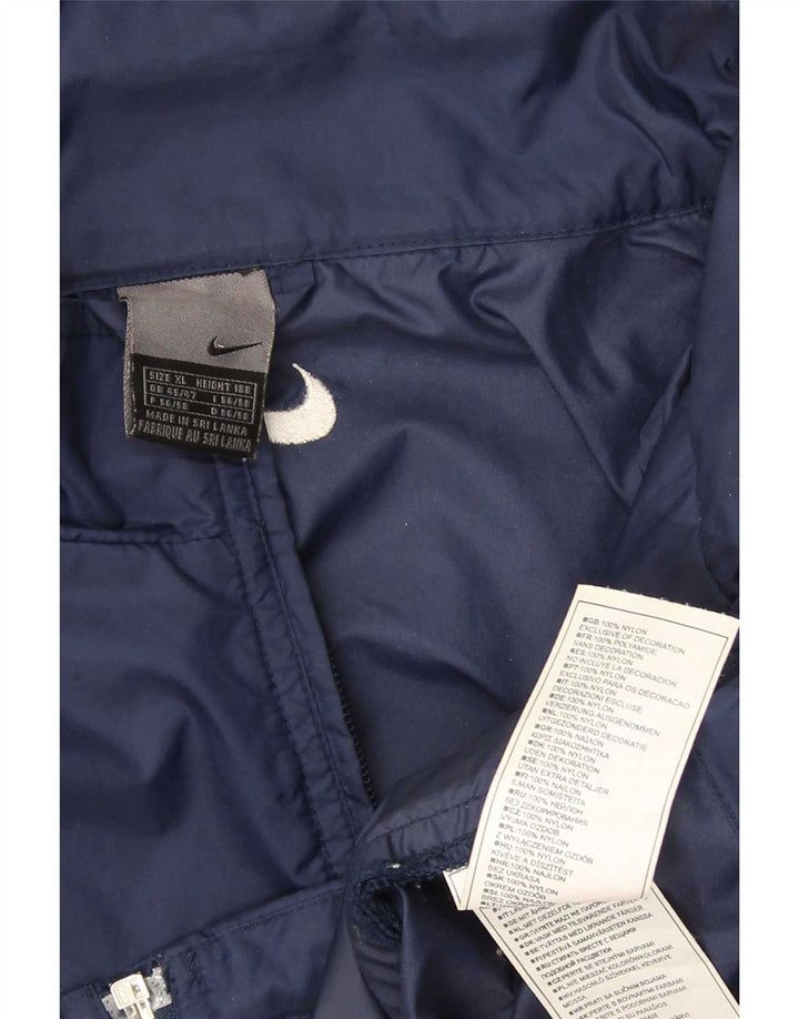 Nike - Chaqueta de chándal con capucha para hombre, talla XL, nailon azul marino