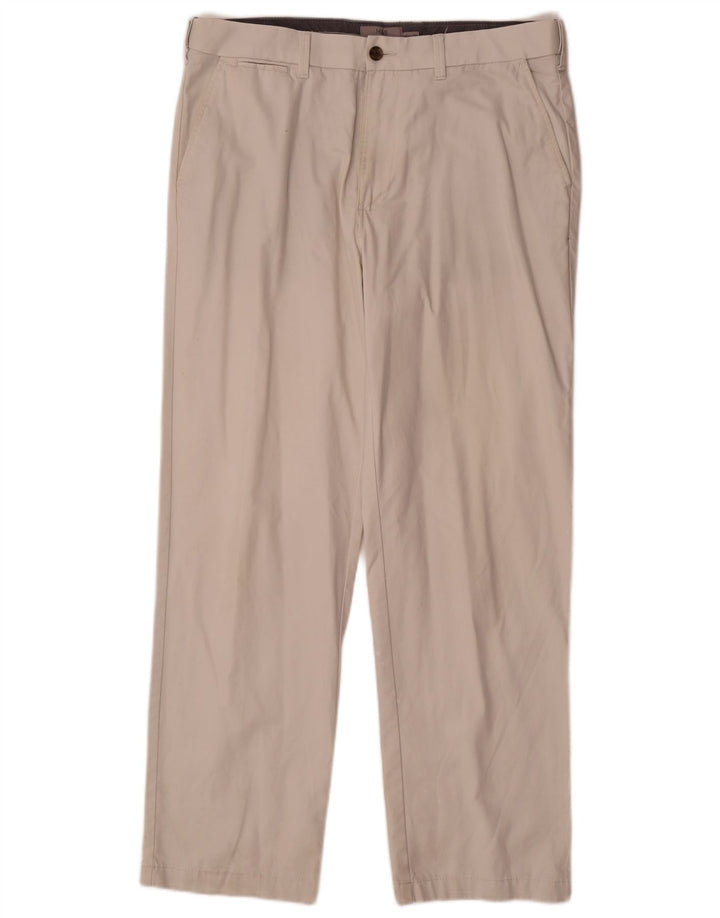 Marks & Spencer Pantalones chinos rectos regulares para hombre W36 L31 Blanco roto