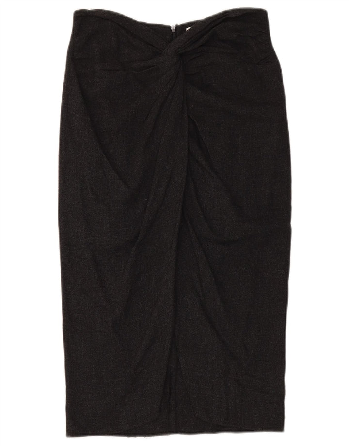Zara Mujer Falda Lápiz Mediana W30 Viscosa Negra