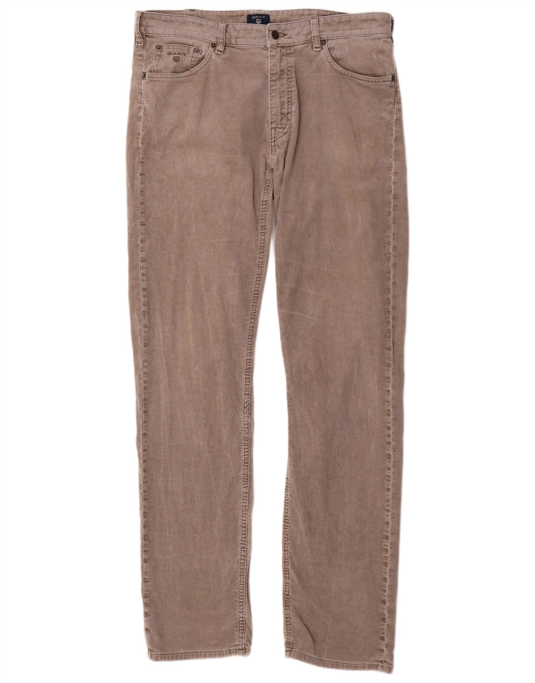 GANT Pantalones ajustados de pana para hombre W34 L36 Algodón gris