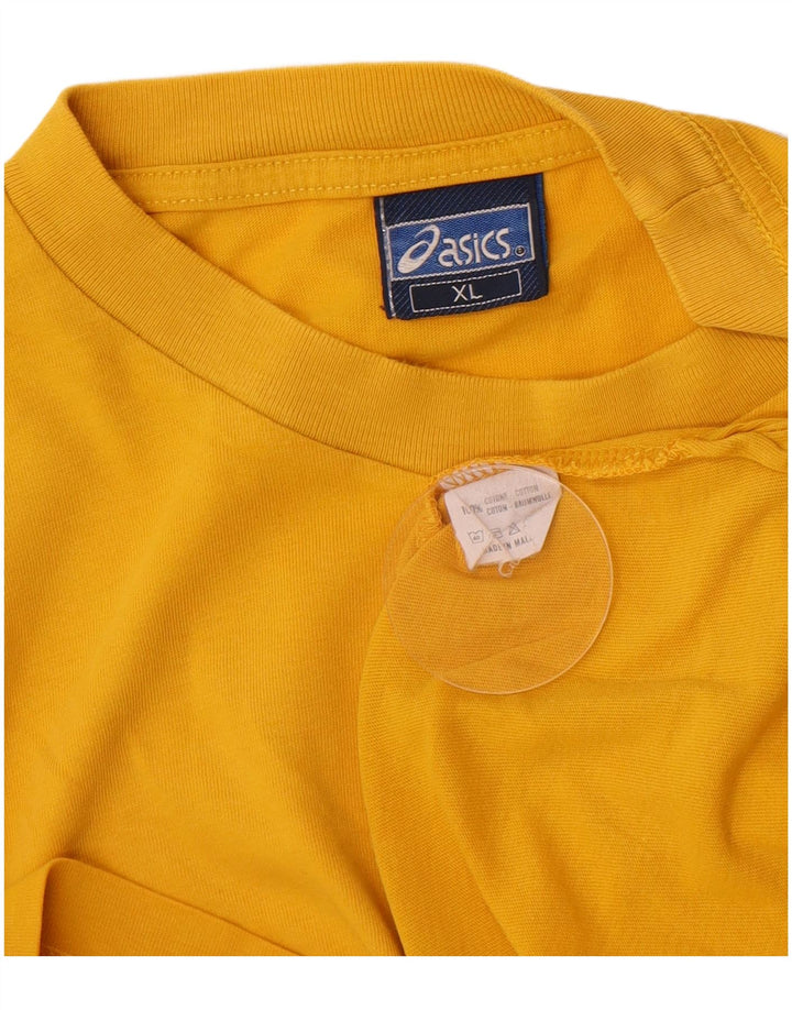 Camiseta Asics Hombre Top XL Algodón Amarillo