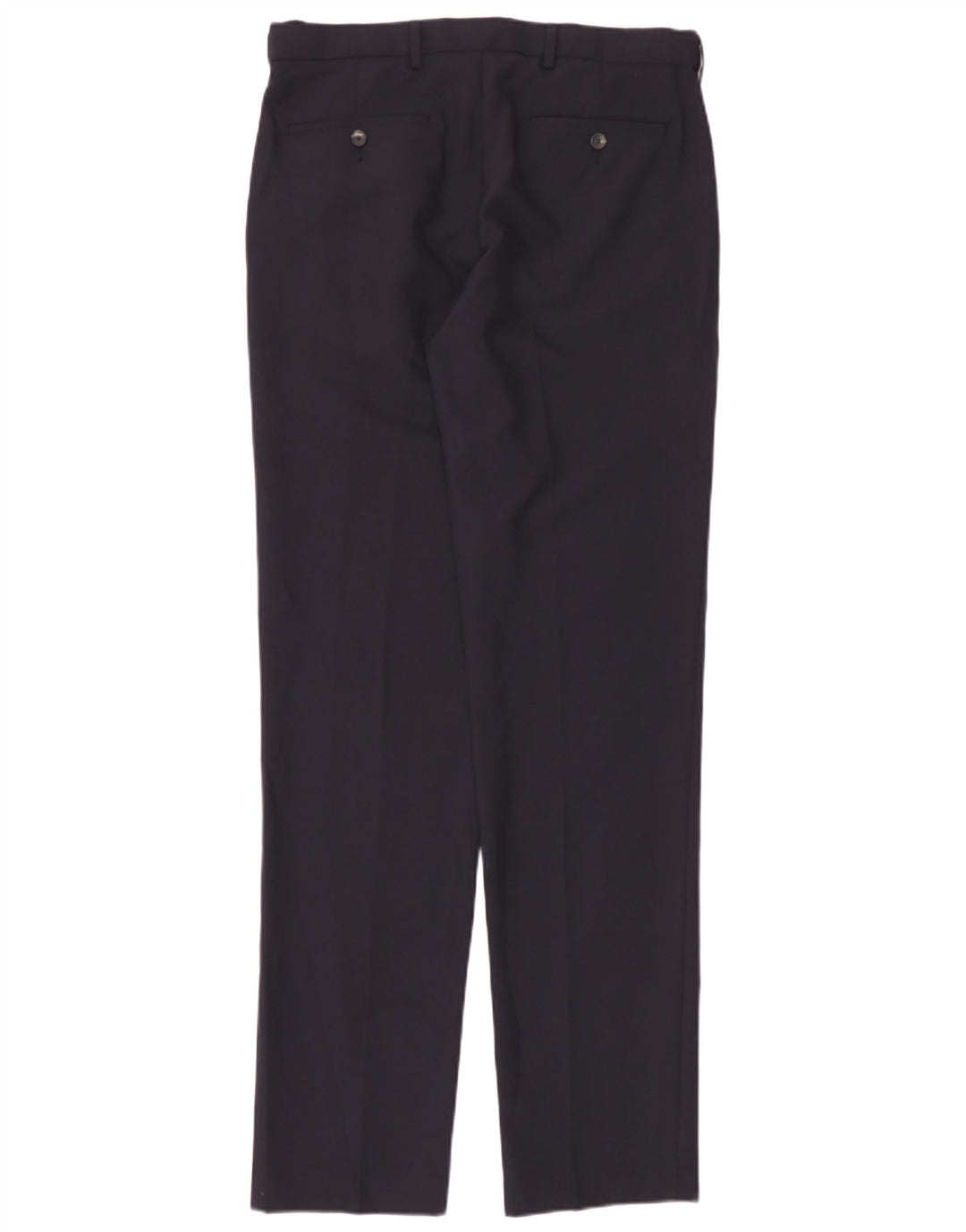 Marks & Spencer Pantalón chino de corte regular para hombre W32 L35 Poliéster azul marino