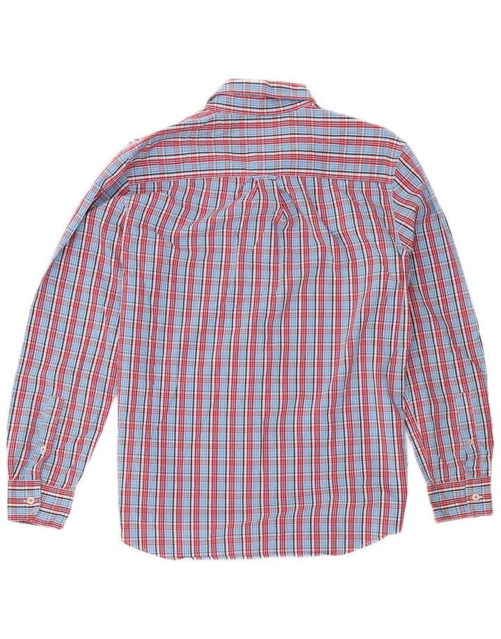 Camisa Chaps Hombre Algodón Cuadros Azul Medio