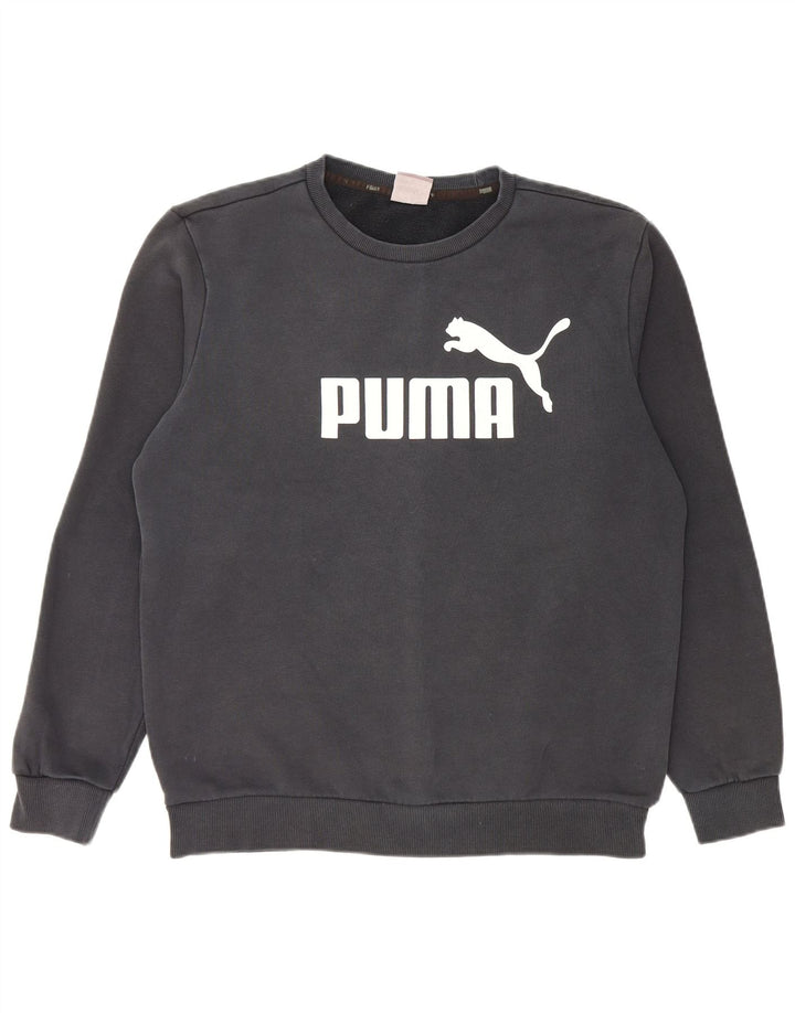 Puma Hombre Sudadera Gráfica Jumper Medium Negro Algodón