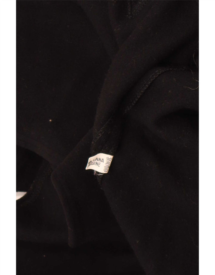 Vintage mujer Poncho abrigo un tamaño negro lana virgen