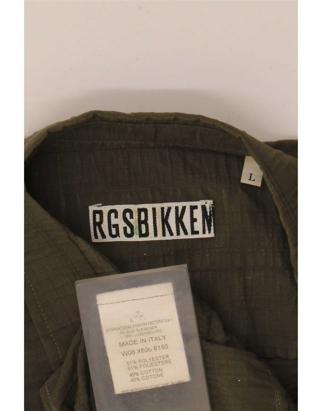 Camisa Bikkembergs Hombre Large Caqui Poliéster