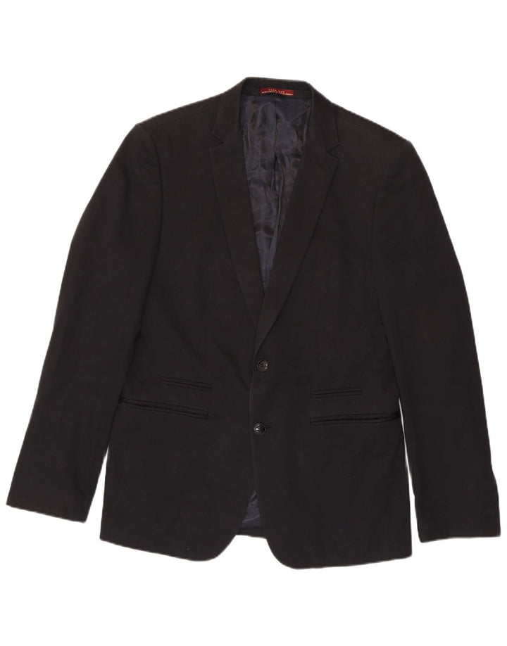 Zara Chaqueta tipo blazer de 2 botones para hombre EU 50 Mediana Algodón negro