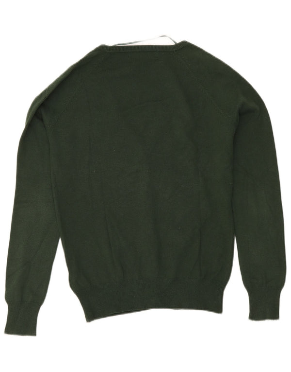 Zara Mujer Cárdigan Suéter UK 12 Algodón Verde Medio