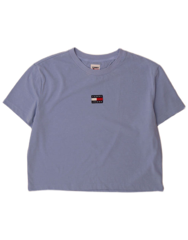 Tommy Hilfiger Camiseta gráfica para mujer Top UK 46 Algodón azul grande