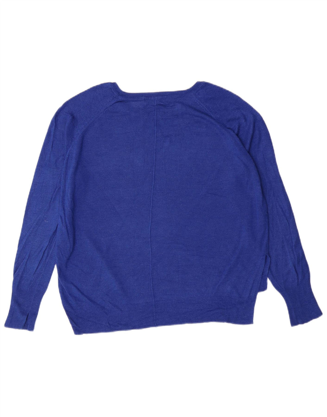 ZARA Jersey con cuello barco para mujer, talla 40, talla grande, viscosa azul
