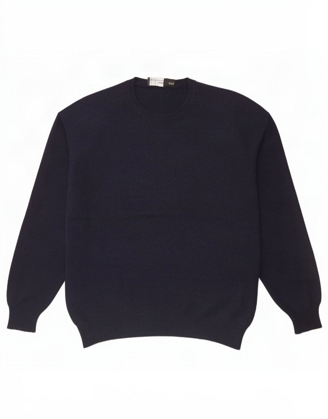 Zara Hombre Jersey Cuello Redondo Jersey XL Lana Azul Marino