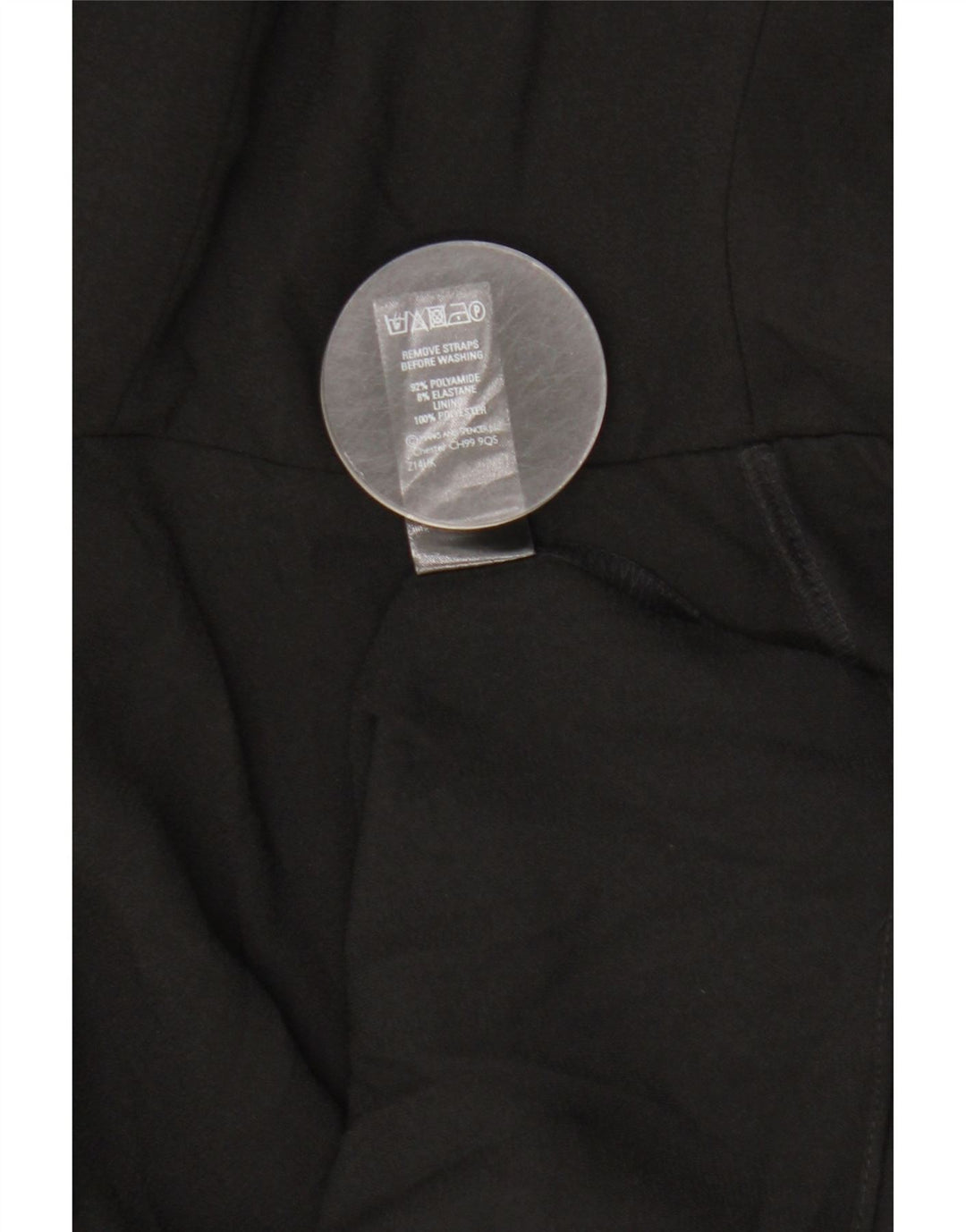 Marks & Spencer Vestido sin Tirantes para Mujer UK 46 Grande Poliamida Negra