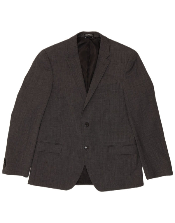 Tommy Hilfiger Chaqueta tipo blazer de 2 botones para hombre UK 42 XL Lana a cuadros gris