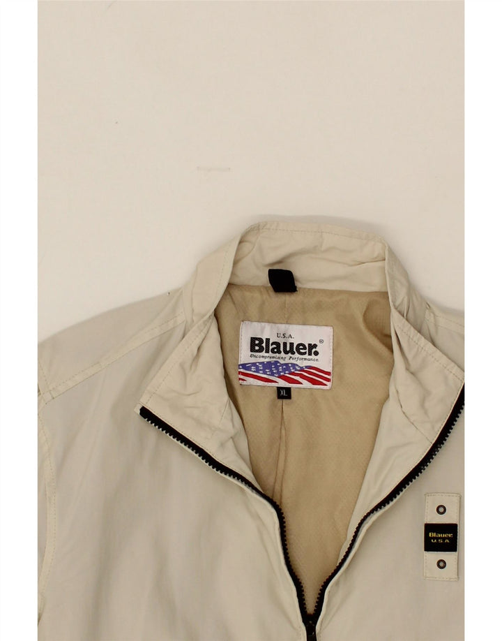 BLAUER Womens Bomber Jacket UK 18 XL Beige Nylon Vintage Blauer and Second-Hand Blauer from Messina Hembry 
