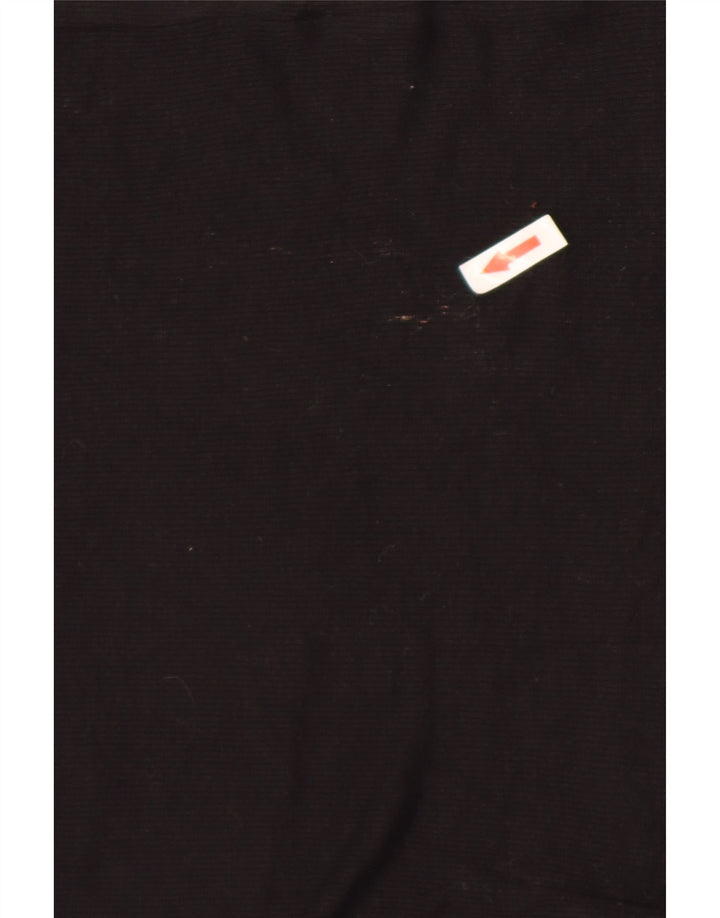 Zara Mujer Top Manga Larga UK 46 Grande Negro