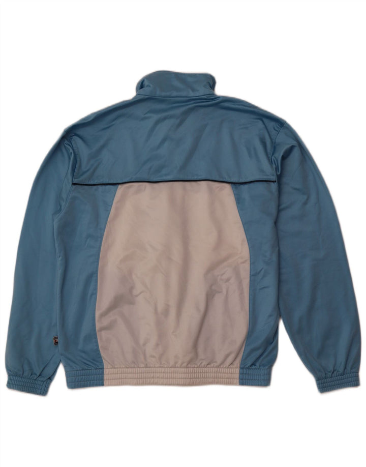 Diadora Chaqueta de chándal para hombre ES 40 Poliéster color block azul medio