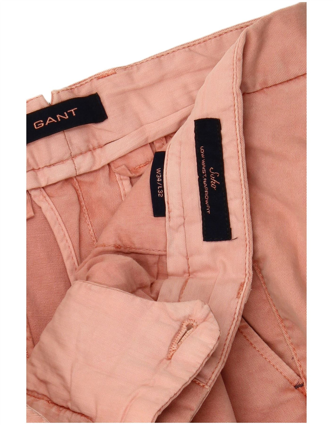 GANT Pantalón chino recto Soho para hombre W34 L32 Algodón rosa