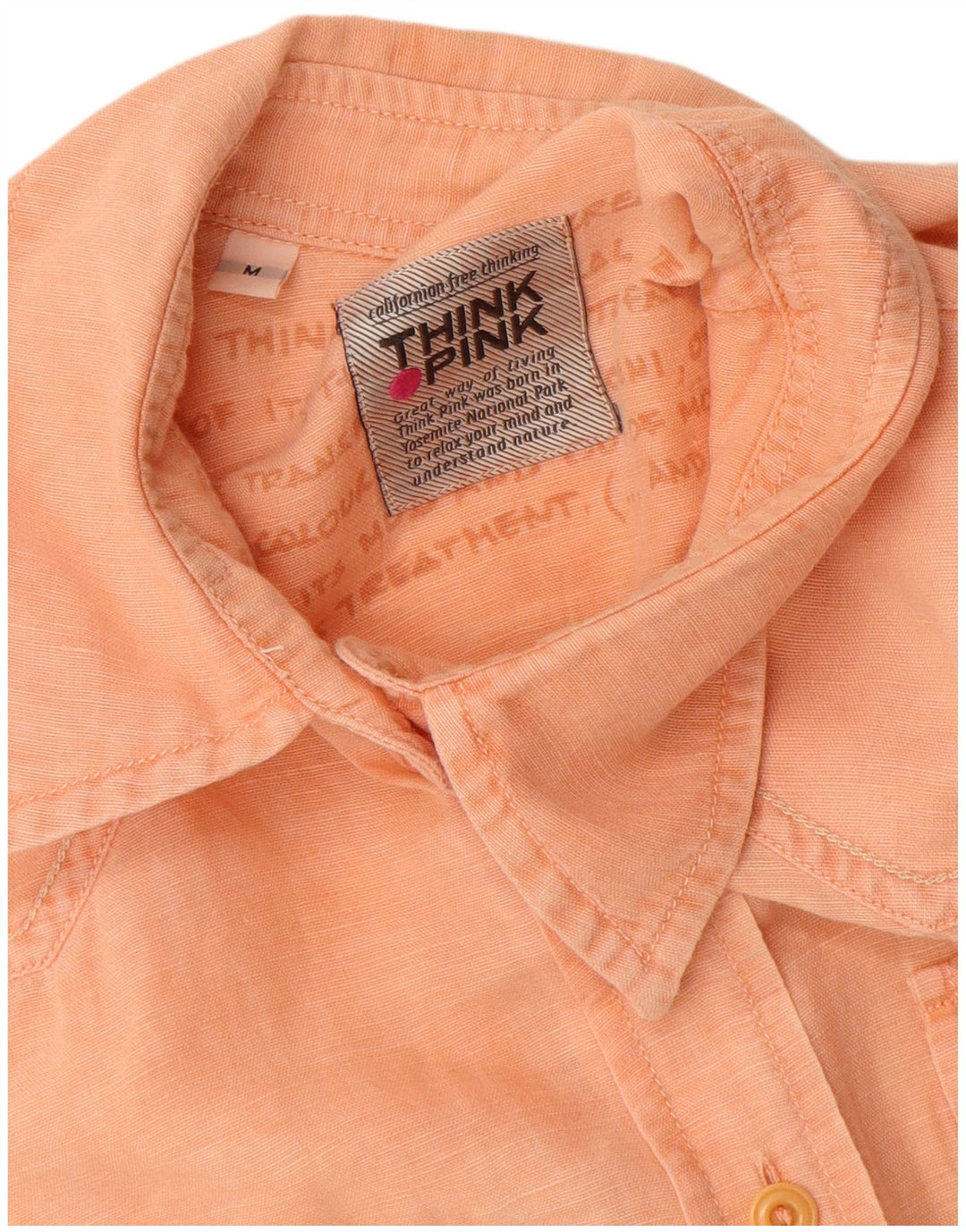 Think Pink Camisa sin mangas para mujer UK 42 Algodón naranja mediano