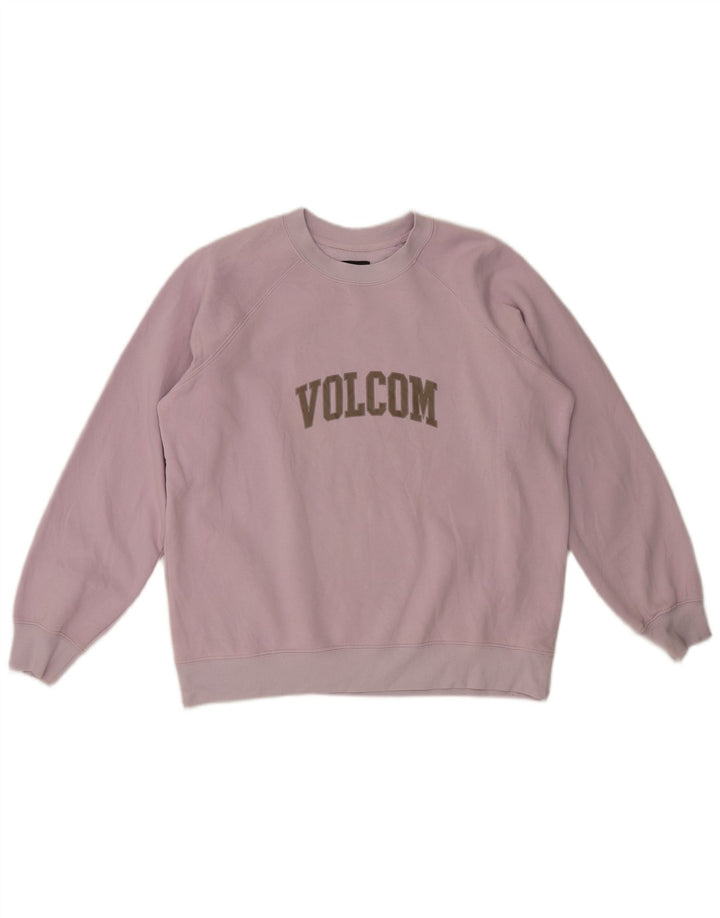 Volcom Sudadera extragrande con estampado gráfico para mujer, talla 44, color morado mediano