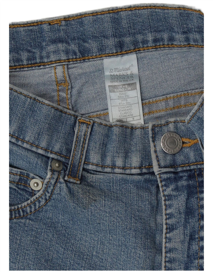 Marks & Spencer Pantalones cortos vaqueros para mujer UK 8 Small W23 Algodón azul