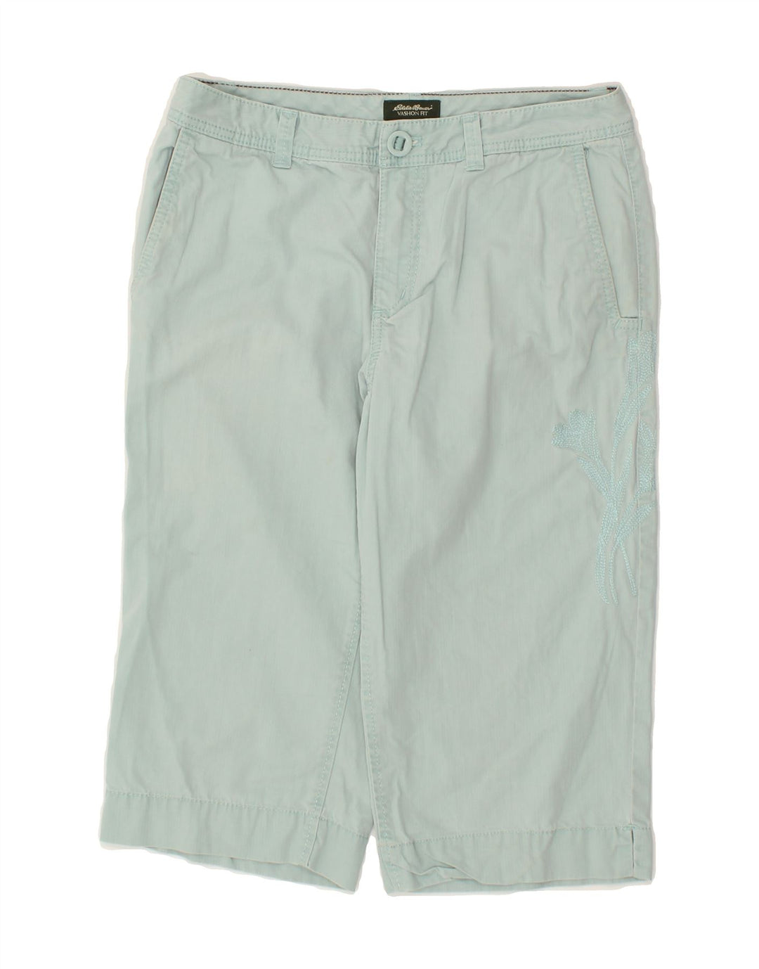 EDDIE BAUER Womens Vashon Fit Bermuda Shorts US 4 Small W27  Turquoise Vintage Eddie Bauer and Second-Hand Eddie Bauer from Messina Hembry 