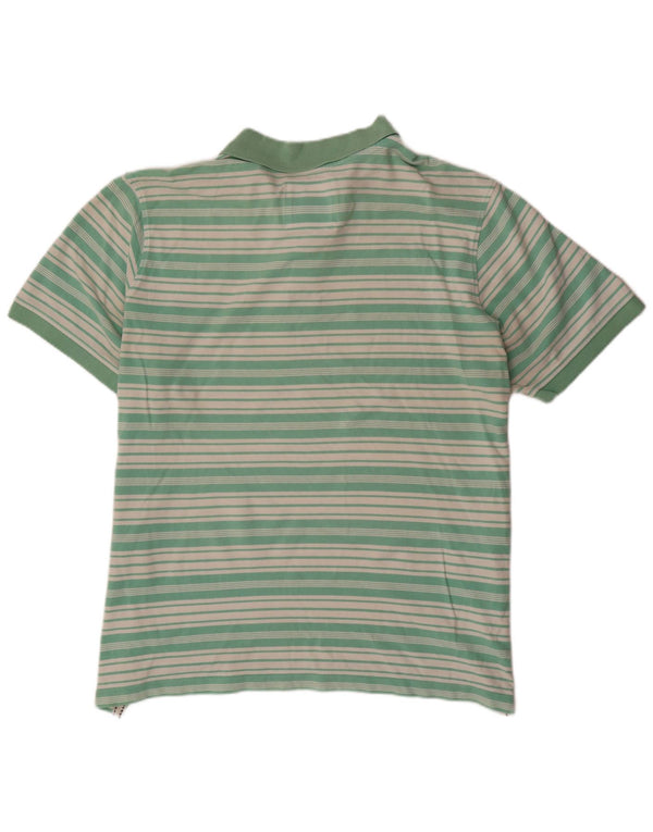 Crew Clothing Polo para hombre 2XL Algodón a rayas verdes