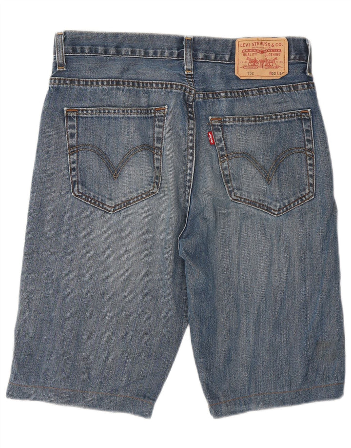 Levi's Mens 752 Shorts De Mezclilla W32 Algodón Azul Medio
