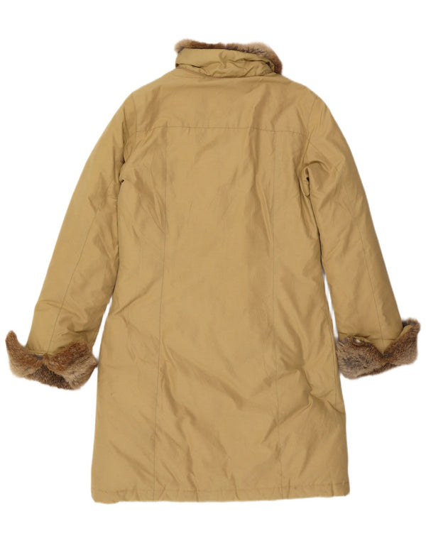 Woolrich Abrigo acolchado para mujer UK 44 Algodón beige medio