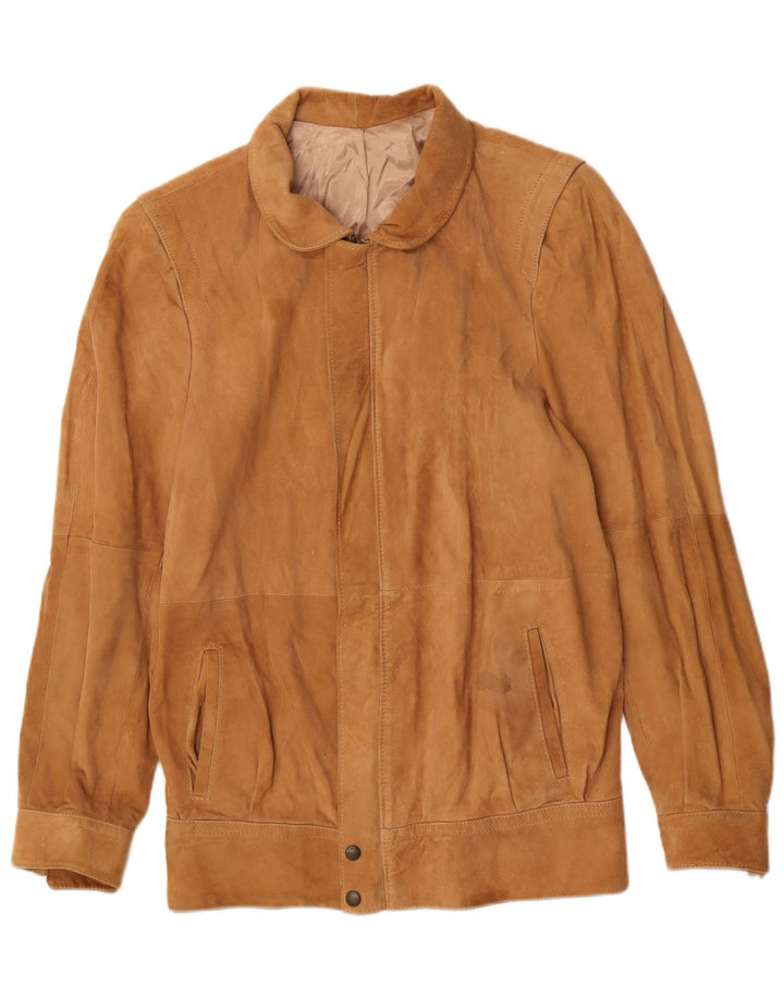 Chaqueta de ante vintage para hombre IT 46 Pequeño Beige