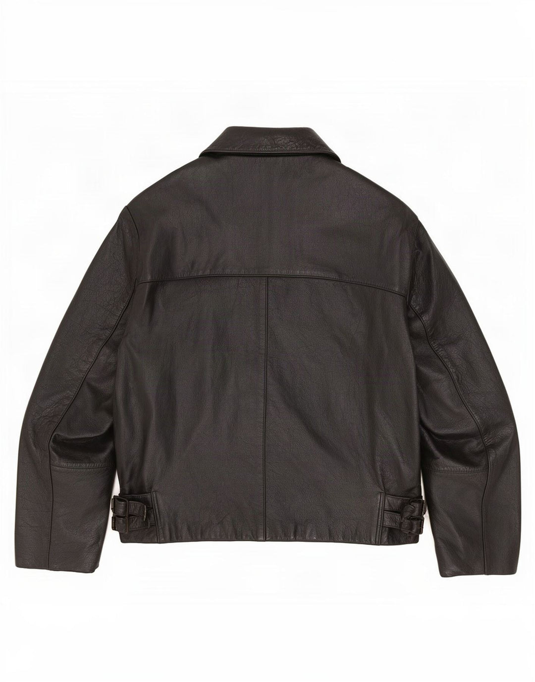 Chaqueta de cuero vintage para hombre Reino Unido 42 XL Negro