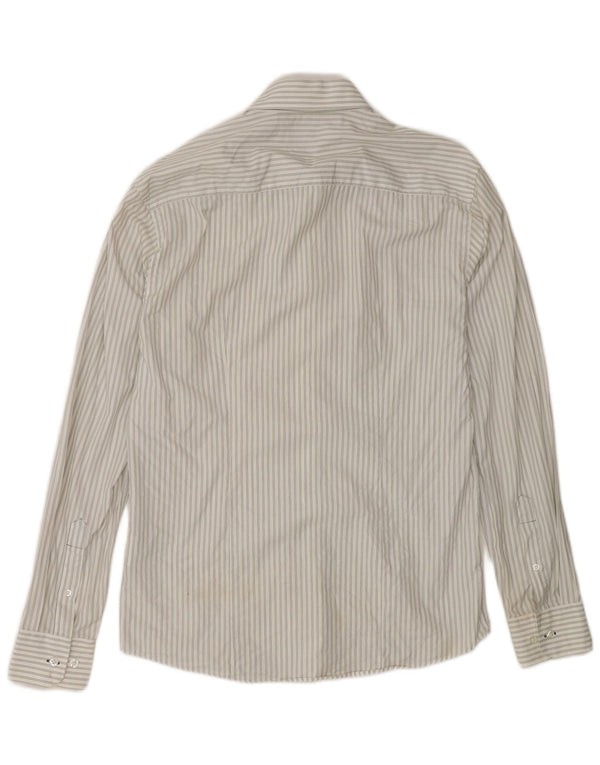 Camisa Jack & Jones Hombre Mediana Algodón Rayas Blancas