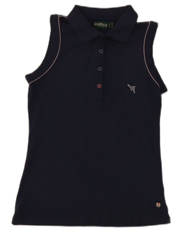 Chervo Polo Sin Mangas Mujer IT 40 Small Azul Marino Poliamida Sports