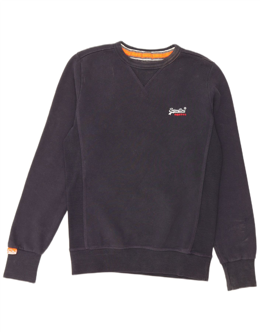 SUPERDRY Hombre Sudadera Jumper Small Azul Marino Algodón