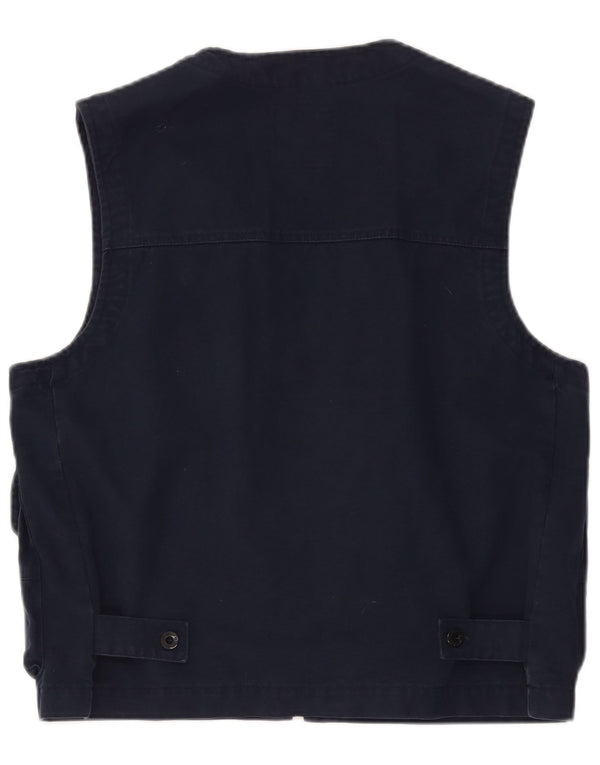 Weipper Mens Utility Gilet UK 38 Medio Azul Marino Algodón
