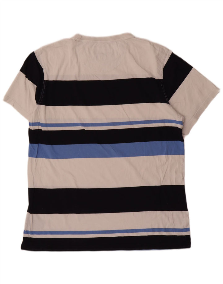 Barbour Camiseta para hombre Top grande de algodón a rayas blancas