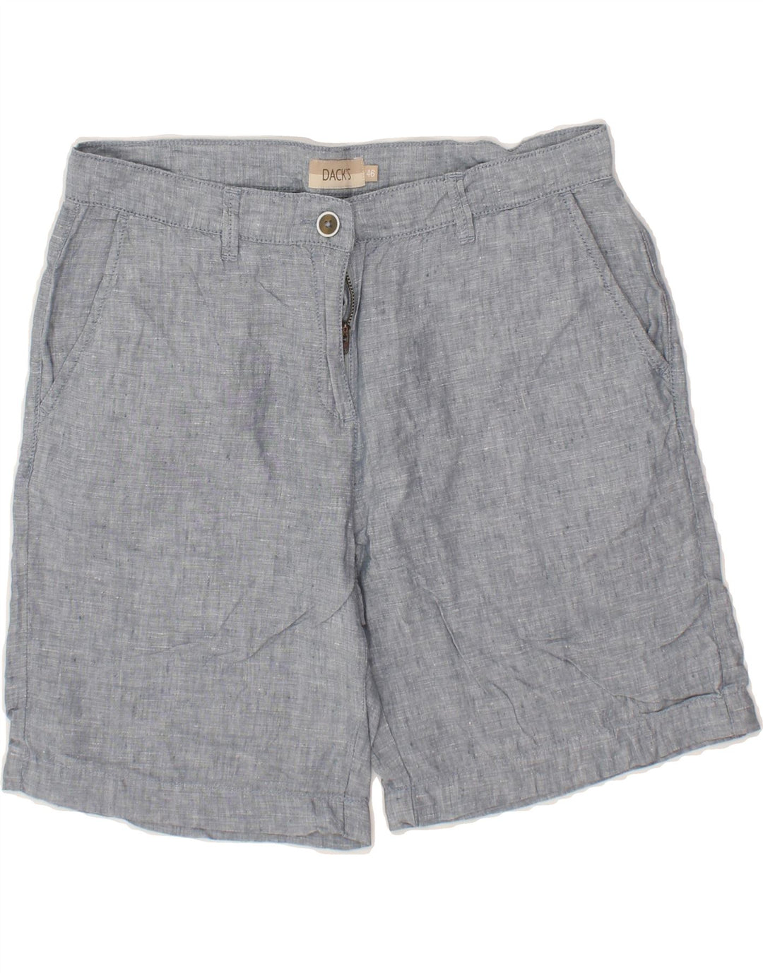 DACK'S Womens Chino Shorts IT 46 Large W32 Grey Flecked Linen Vintage Dack's and Second-Hand Dack's from Messina Hembry 