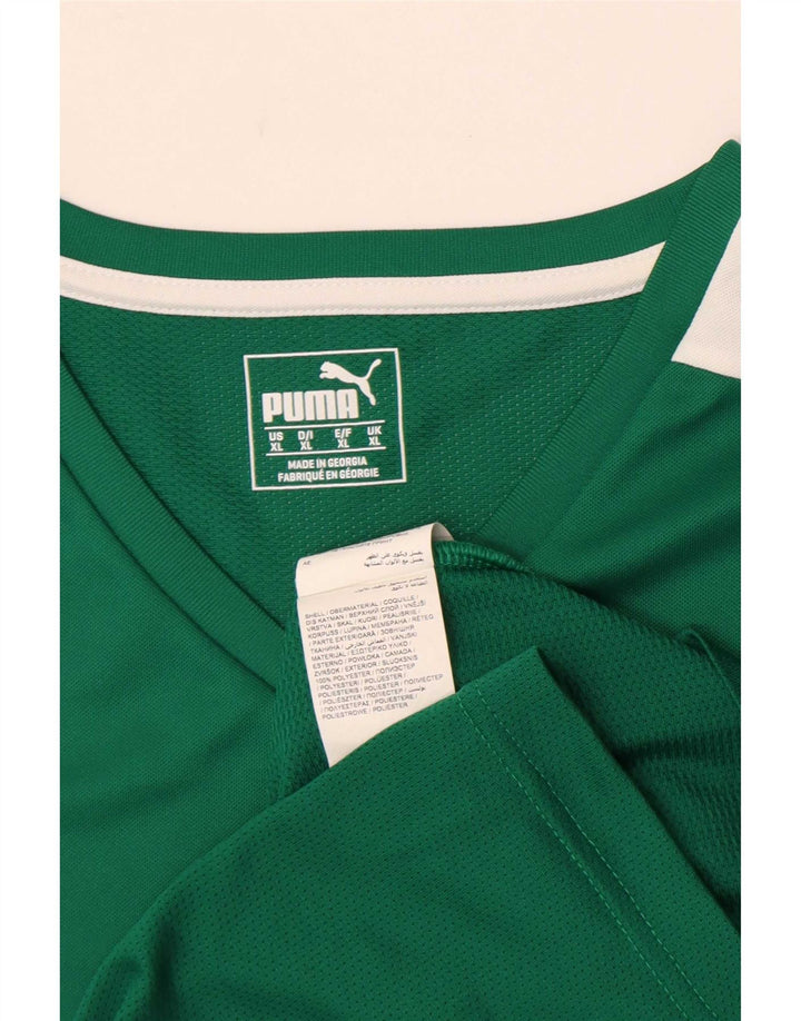 Puma Camiseta Hombre Top XL Verde Colorblock Poliéster