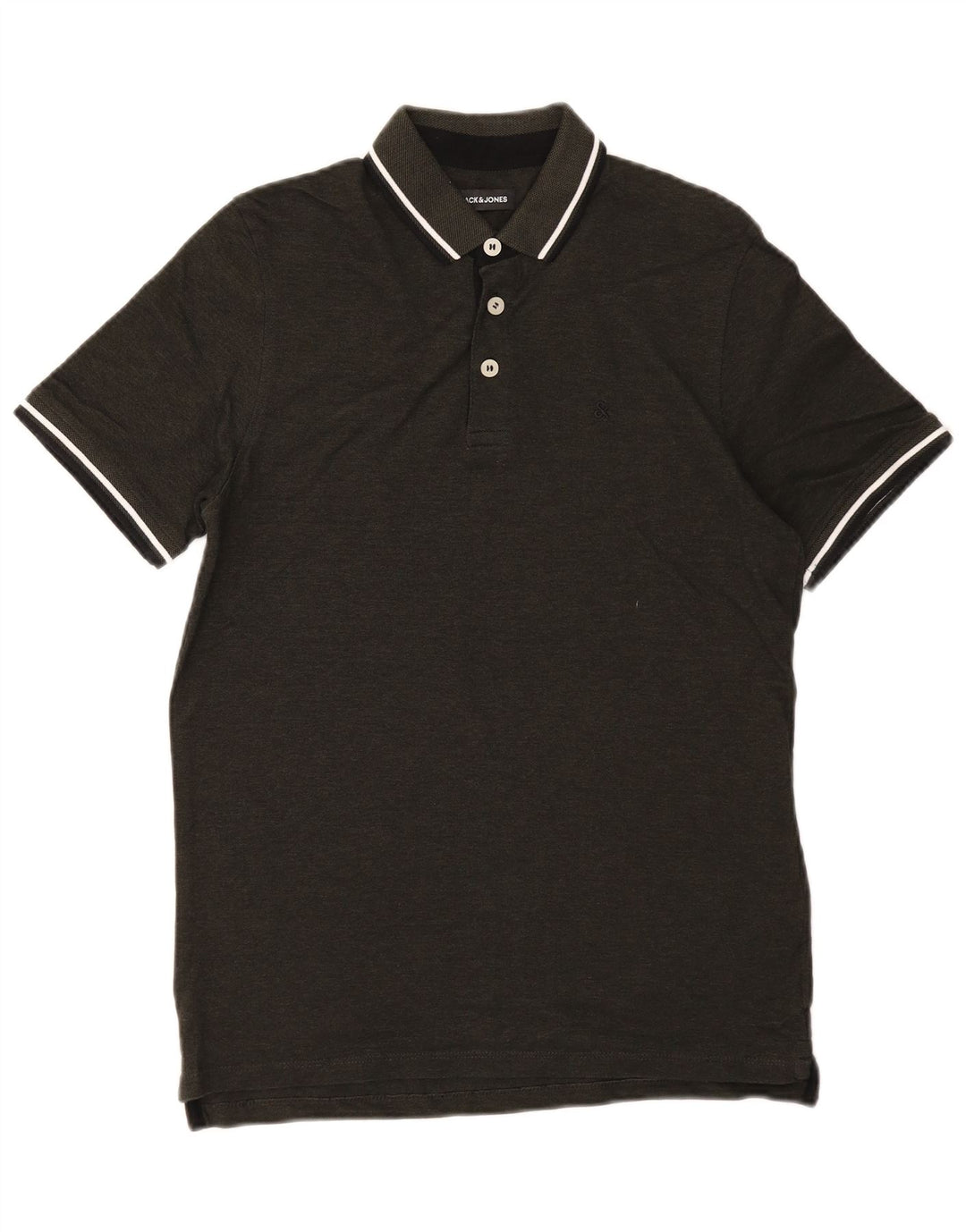 JACK & JONES Polo De Hombre De Algodón A Rayas Verde Medio