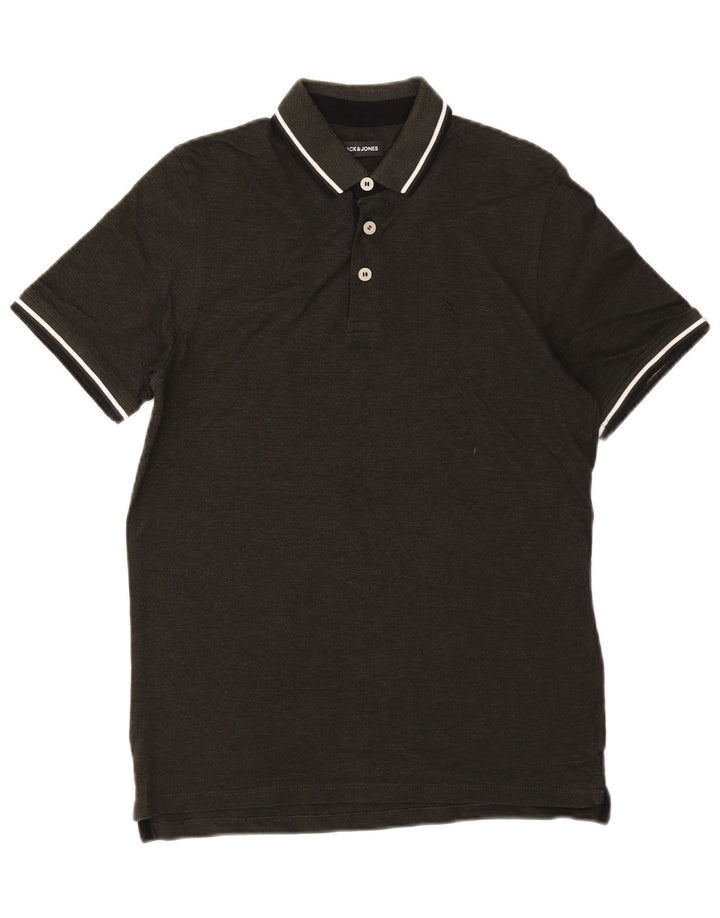 JACK & JONES Polo De Hombre De Algodón A Rayas Verde Medio