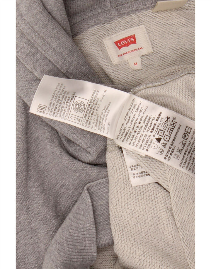 LEVI'S Hombre Sudadera Con Capucha Gráfica Jersey De Algodón Gris Medio