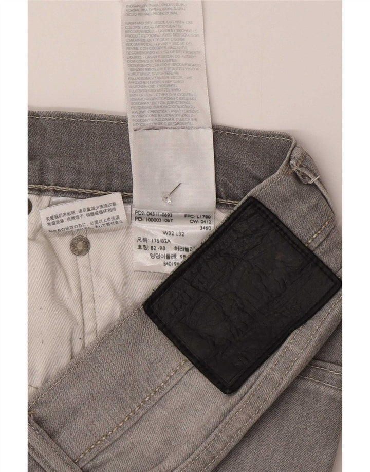 Levi's Hombre 511 Slim Jeans W32 L32 Algodón Gris
