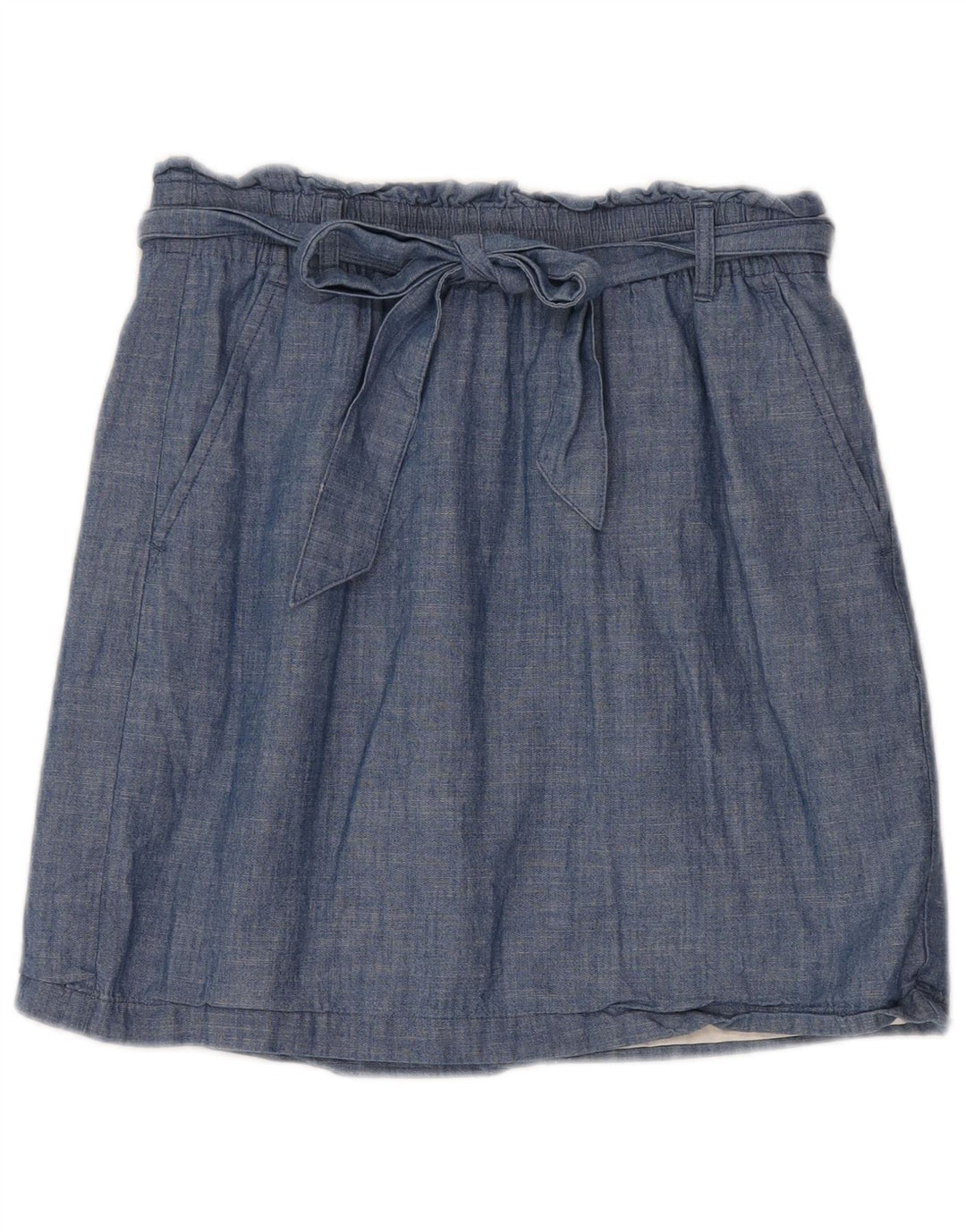 J. Crew Falda Acampanada para Mujer Pequeña W30 Algodón Azul