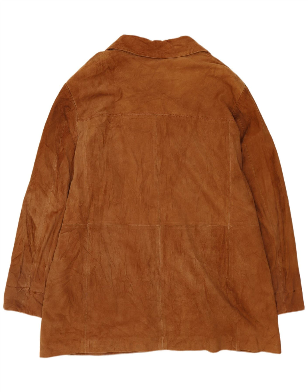 VINTAGE Abrigo de ante para mujer Reino Unido 20 2XL Cuero beige