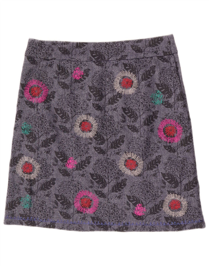 Falda recta para mujer de White Stuff UK 40 Mediana W31 Poliéster floral gris