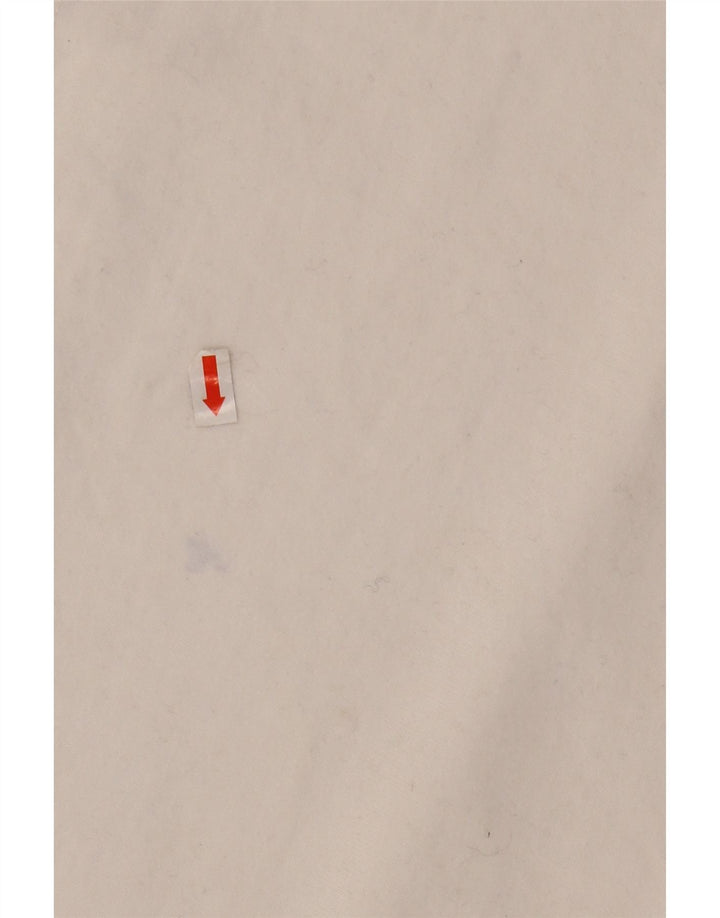 CREW CLOTHING Polo de rugby con gráfico para hombre, color blanco grande, color block