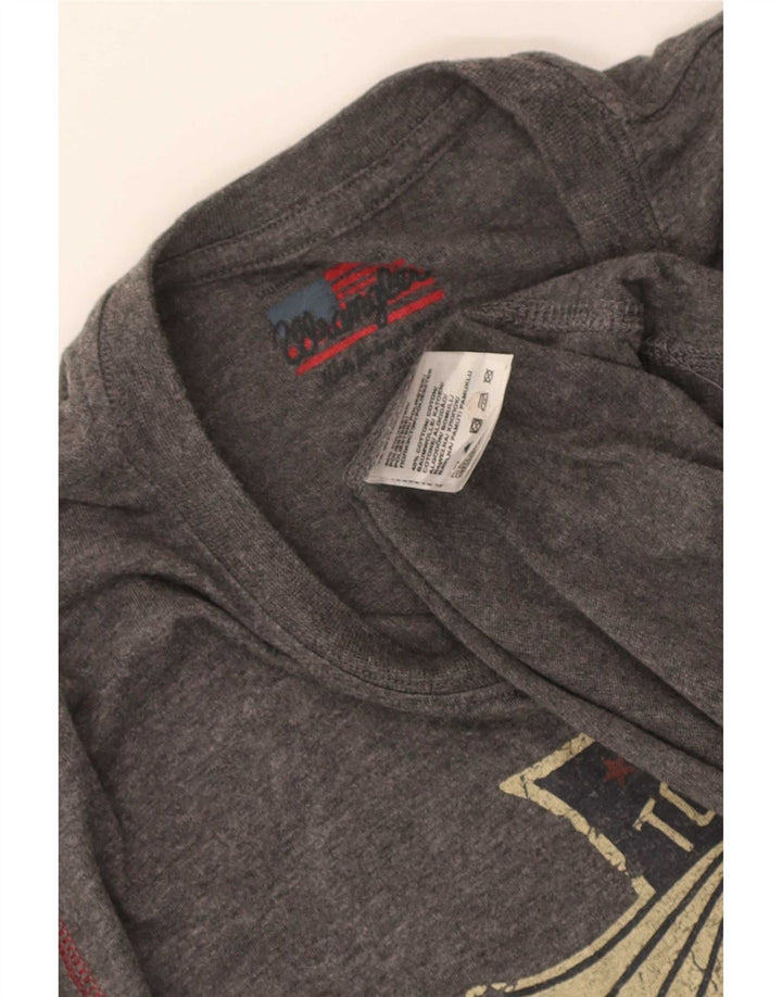 Wrangler Camiseta gráfica para hombre Top XL Poliéster gris