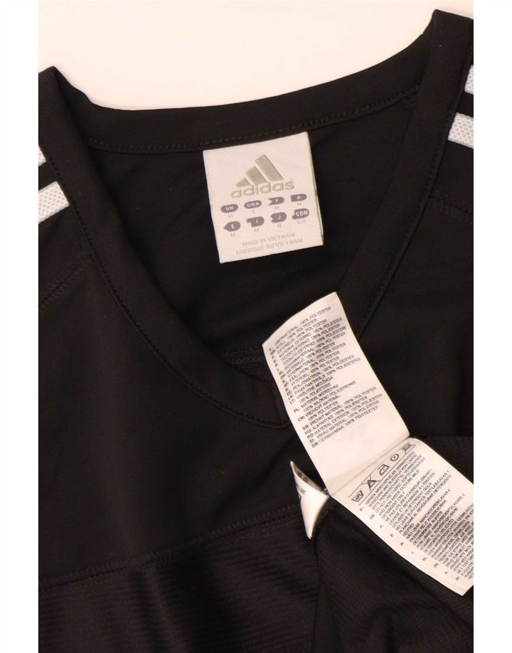 Adidas Hombre Climacool Camiseta Top Medio Negro Colorblock Poliéster