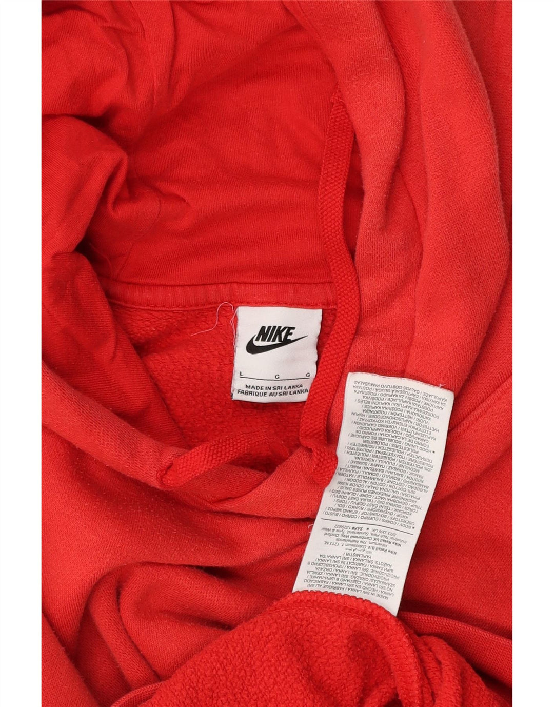 Nike - Sudadera con capucha para hombre, talla grande, color rojo, algodón
